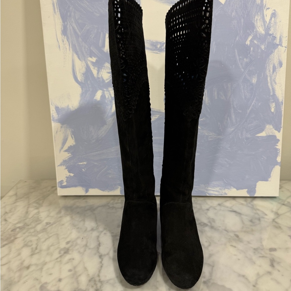 Isola Black Suede Womens Boots Size 6